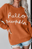 Letter Graphic Round Neck Long Sleeve Sweater