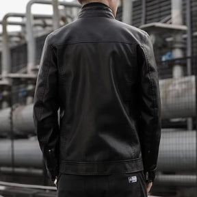 Men Leather Suit Jacket Men Slim Fit Short Coat Men Fashion Leather Jacket Streetwear Casual Blazer Jackets Male Outerwear