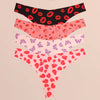 4Pcs Ultra Soft Underwear for Women Sexy Graphic Print Seamless Thongs Female Stretch Leopard G Strings Comfort Lingerie