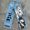 Y2K Baggy Jeans Anime Harajuku Print Pattern Vintage Streetwear Fashion Hip Hop Men Women High Waisted Casual Wide Leg Jeans