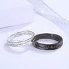 2Pcs/Set Romantic Couple Rings for Women Men Punk Heart ECG Black White Forever Love Promise Wedding Ring Valentine'S Day Gift