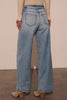 Tied Wide Leg Jeans with Pockets