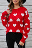 Angel Wings Heart Round Neck Long Sleeve Sweater