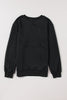 White XOXO Glitter Chenille Cable Knit Pullover Sweatshirt