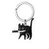 Black Cat Matching Couples Keychain Stainless Steel Puzzle Keyring Valentines Gifts for Boyfriend Girlfriend Wife Husband Friend