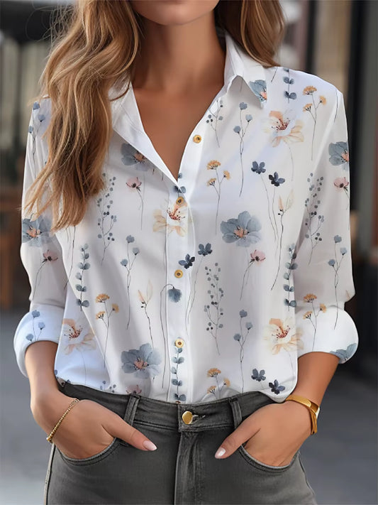 Elegant Shirt Women Fashion Temperament Blouse Long Sleeve Shirt Women New Casual Shirt