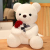 Cute Rose Bear Plush Toy, Valentine'S Day Gift Hug Bear Plush Toy Female Birthday Gift