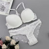 New Fashion Bralette Sexy Lingerie Seamless Push up Bra Sets Front Closure Candy Color Underwear Women Small Size Brassiere