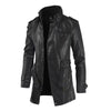 New High Quality Jacket Men'S Street Windbreaker Coat Men Leather Clothing Thick Jacket Fleece Men Casual Jacket PU