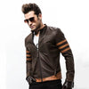 2023 Autumn Men'S Zipper Leather Jacket Wolverine Casual PU Leather Locomotive Coat Logan Bomber Jacket Slim Coats