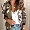 Jocoo Jolee Women Elegant Zipper Bomber Jacket Spring Autumn Floral Printed Jackets Office Wear Slim Office Coat Retro Outwear