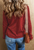 Red Sequined Heart Printed Sleeves Valentine Fashion Top