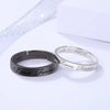 2Pcs/Set Romantic Couple Rings for Women Men Punk Heart ECG Black White Forever Love Promise Wedding Ring Valentine'S Day Gift