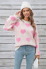 Angel Wings Heart Dropped Shoulder Long Sleeve Sweater