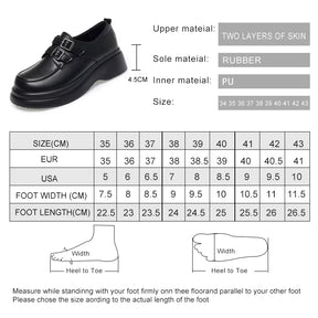 Loafer Shoes Woman 2025 New Genuine Leather Spring Shoes Girls Casual British Style Women Platform Shoes