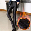 Autumn Winter Thick Leggings Fashion Solid Slim Pants Lady Fleece Warm Leggings Casual Black Shiny High Waist Leggings