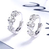 Top Sale 925 Sterling Silver Needle Earrings for Women'S Wedding Fashion High Quality Jewelry Crystal Zircon Flower Cute Stud