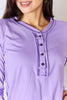 Zenana Exposed Seam Thumbhole Long Sleeve Top