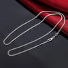 New 925 Sterling Silver Necklace 16/18/20/22/24/26/28/30 Inches 2MM String Chain for Women Men High Quality Jewelrys Gifts