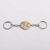 Cute Cat Keychain Stainless Steel Key Ring Couple Lover Animal Matching Keyring Pendants Valentine'S Day Gift