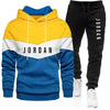 Autumn and Winter New Digital Printed Men'S Long-Sleeved Hoodie + Loose Casual Pants Fitness Suit 2 Pieces of Clothing