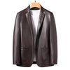 YN-2330 Natural Sheep Leather Casual Suit Men'S Jacket Slim Spring and Autumn Thin Section Black Brown