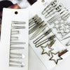 24Pcs Silver Y2K Hair Clips for Women Elegant Metal Duckbill Clip Gilrs Hairpins Side Bangs Barrettes Girls Hair Accessories