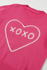 XOXO Round Neck Drop Shoulder Sweater