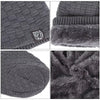 Winter Men'S Plush Hat Lining Beanies Outdoor Sports Keep Warm Knitted Skullies