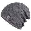 Winter Men'S Plush Hat Lining Beanies Outdoor Sports Keep Warm Knitted Skullies