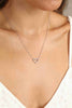 Adored Moissanite Platinum-Plated Heart Necklace