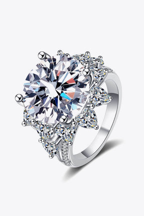 10 Carat Moissanite Flower-Shaped Ring