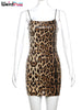 Leopard Print Sexy Dress Women Sequins Hipster Summer Fashion Skinny Elastic Skinny Midnight Party Clubwear Bodycon