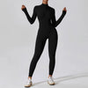 Winter Autumn Women'S One-Piece Yoga Jumpsuit Leggings Long-Sleeved Warm Ski Overalls Outerwear High Elastic Cycling Bodysuit