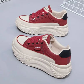 The New Retro Women Shoes Spring Platform Shoes Casual Sneakers Versatile Fashion Designer Shoes High Quality Women Sneakers