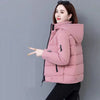 Women Thick Fleece Cotton Parkas 2022 Winter New Fashion Warm Hooded Short down Jacket Ladies Casual Solid Zipper Padded Coats