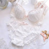 Japanese Water-Soluble Embroidery Thin Cup Girl Cute Gathering Sexy Lingerie Set Large Bra Set