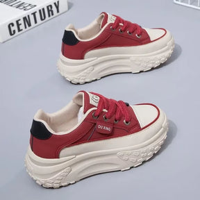 The New Retro Women Shoes Spring Platform Shoes Casual Sneakers Versatile Fashion Designer Shoes High Quality Women Sneakers