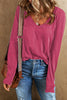 Red Sequined Heart Printed Sleeves Valentine Fashion Top