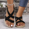 Women'S Fashion Solid Color Features Trend Anti-Slip Wear-Resistant Soft Soled Flat Sandals