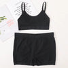 Women Seamless Bra Set Female Sport Underwear Vneck Bralette Tops Sexy Lingerie Unlined Brassiere Set Stretchy Girls Crop Tops