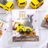 Valentines Day Gifts for Kids-24 Pack Valentines Cards with Construction Vehicles Toys Car for Kids Classroom Exchange Cards for Toddlers Girls Boys School Party Favors