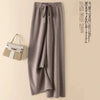 Thick Warm Knitted Casual Chic Basic Soft Elastic High Waist Women'S Pants Korean Fashion Straight Ankle-Length Pants for Women