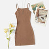 The New European and American Style Spice Girl Skinny-Wrapped Hip Dress Is Pure Wind Flat Halter Dress