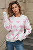 Angel Wings Heart Round Neck Long Sleeve Sweater