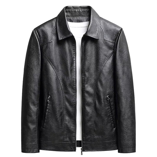 Spring Autumn Men Casual Motorcycle Biker Jacket Coats Mens Vintage Outwear Leather Jacket Man Fashion Jacket Male plus Size 8XL