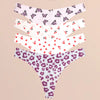 4Pcs Ultra Soft Underwear for Women Sexy Graphic Print Seamless Thongs Female Stretch Leopard G Strings Comfort Lingerie