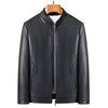 YN-2336 Spring and Autumn New Men'S Natural Sheep Leather Jacket Mock Collar Youth Premium Casual Coat Motorcycle