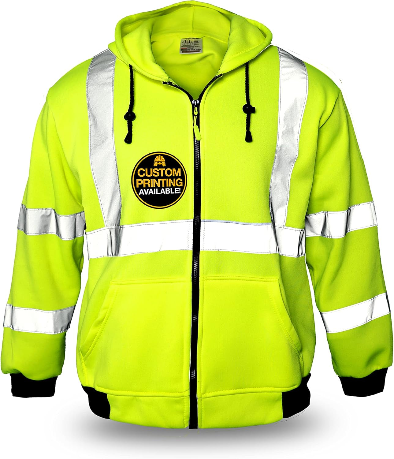 - Charlotte, NC - Men'S Fleece Safety Hoodie | PPE Hi Vis Reflective Work Jackets