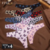 4Pcs Ultra Soft Underwear for Women Sexy Graphic Print Seamless Thongs Female Stretch Leopard G Strings Comfort Lingerie